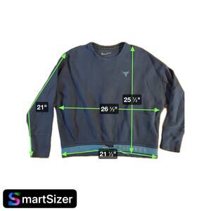 Under Armour Project Rock XL Blue Crew Neck Sweatshirt Pullover‎